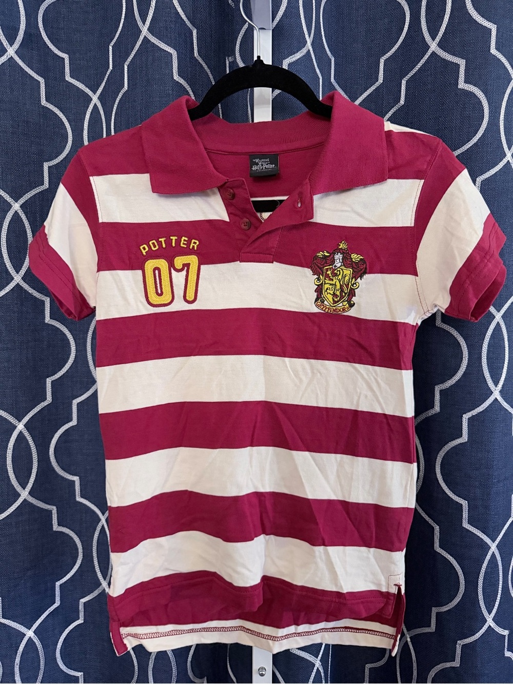 Harry Potter Red & White Striped Polo Shirt - Potter 07 H7